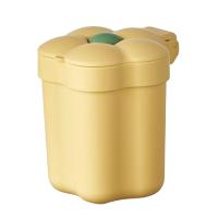 Mini Papelera De Escritorio Lindo Papelera De Baño Oficina Dormitorio Vanidad Almacenamiento De Bote De Basura Redondo PP - details 1