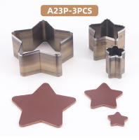 3Pcs Herramienta De Corte De Cuero Con Patrón Hueco Herramienta De Cortado De Efecto De Corazón/Gota De Agua/Pentagrama Para Artesanía De Cuero - details 9
