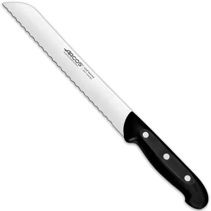 ARCOS Maitre - Cuchillo Panero (210 mm) - Hoja de Acero Inoxidable Nitrum® - Mango Negro de Polipropileno (PP) - 151400 - 1