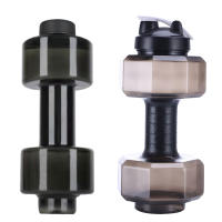 Botella De Agua Para Camping Y Gimnasio Forma De Dumbbell Seguridad En El Trabajo Outdoors Fitness Ciclismo Deporte PET 550mL/2600mL Tamaño Ajustable Para Hombres - details 14