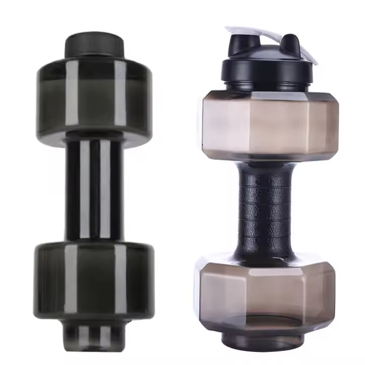 Botella De Agua Para Camping Y Gimnasio Forma De Dumbbell Seguridad En El Trabajo Outdoors Fitness Ciclismo Deporte PET 550mL/2600mL Tamaño Ajustable Para Hombres - 1
