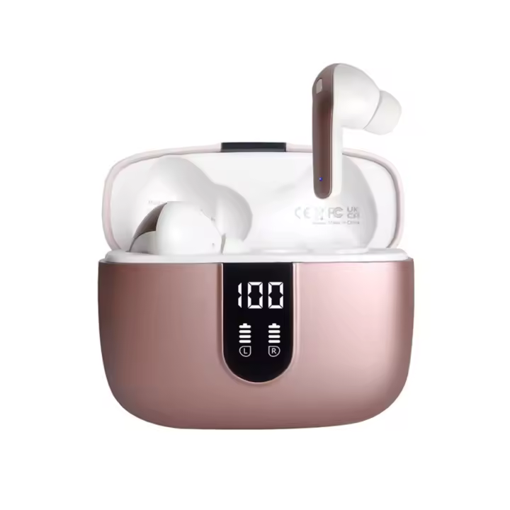 Auriculares Bluetooth 5,4-50 Autonomía HORAS DE, 4 micrófonos ENC para cancelación de ruido, Graves potentes, IP7 resistant to Agua, Carga USB-C rápida, compatible con iOS/Android, y ergonómicos - 1