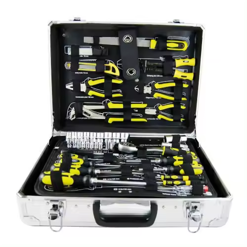 Caja de herramientas de 108 piezas vasos hexagonales JBM 53444 maletín de aluminio JBM - 1