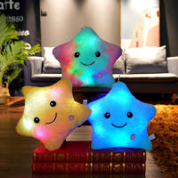 Cojín Luminoso De Peluche Creativo Para Niños Y Niñas Estrellas Coloridas LED Regalo Juguetes Suaves 40x35 Cm - details 7