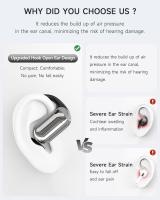 Auriculares Deportivos de Bluetooth V5.4 Cascos Auriculares Inalámbricos de Conducción Ósea Colgante de Oído Abierto - Sonido cristal y potente - Batería 500 mAh de gran capacidad - Diseño moderno - Fijación buena es ideal para deportes o gimnasio - details 5