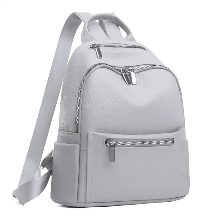 Nueva mochila informal de cuero suave para mujer, moderna y de alta gama, con gran capacidad para desplazamientos diarios. - 1