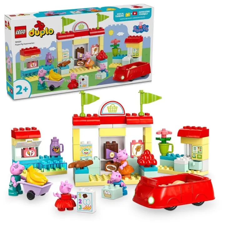 LEGO 10434 DUPLO Supermercado de Peppa Pig Juguete para bebés, juego creativo para construir - 1
