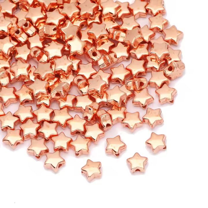 200pcs Cuentas De Pentagrama Estrella 6x3mm CCB Charm Para Creación De Joyería Pulseras Collares Accesorios Hechos a Mano - 1
