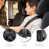 Ms Babyworld BARI I-Size - Silla de Coche Isofix y 1 posición de reclinado, Grupo 1/2/3, 9-36 Kg ó 75-150cms, Normativa R129, Protectores Laterales, Top Tether, Ajustar con una Mano, Easy Grow System - details 3