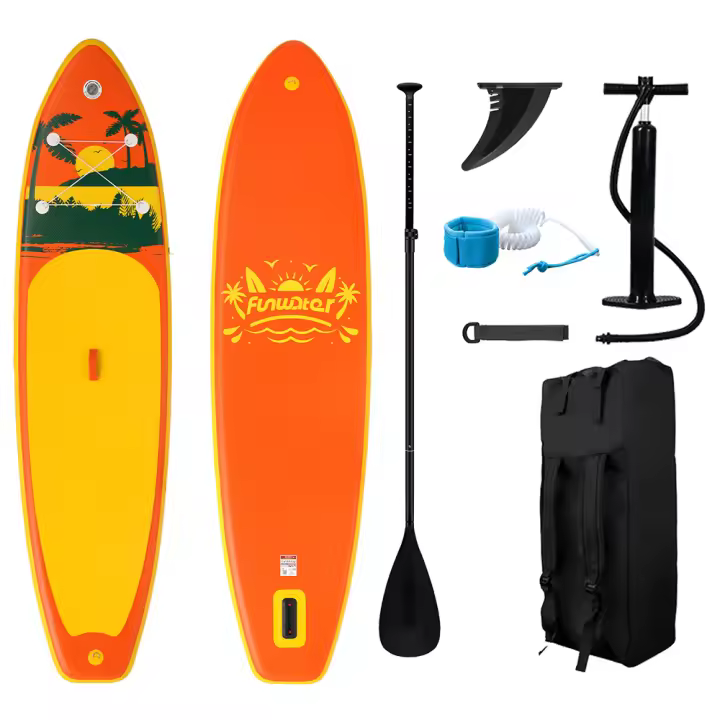Tabla Paddle Surf Hinchable de Remo Inflable de pie FunWater Sup Inflable de 15cm de Grosor para Todos los Niveles de Habilidad, Paleta Ajustable, Funda Impermeable para teléfono móvil , Tabla de Remo Inflable para jóvenes y Adultos 335*83*15cm - 1