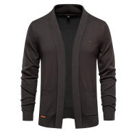 Suéter cárdigan informal de otoño para hombre, suéter tejido de negocios de alta calidad, Tops de Color sólido para hombre - details 9