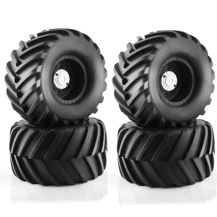 Juego De 4 Piezas De Ruedas Y Neumáticos De Goma Para Coche De Montaña RC 1/10 Tamiya HSP HPI Kyosh Compatible Con Kyosho Tamiya - 1