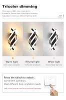 Lámpara De Pared LED Moderna Para Decoración De Hogar Y Habitaciones Iluminación Blanca Y Negra Para Sala De Estar Y Dormitorio - details 1