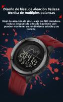 Reloj Digital SANDA Con Correa De Nylon Multifuncional Resistente Al Agua Para Estudiantes Reloj Deportivo Militar Con Alarma Y Pantalla LED - details 2
