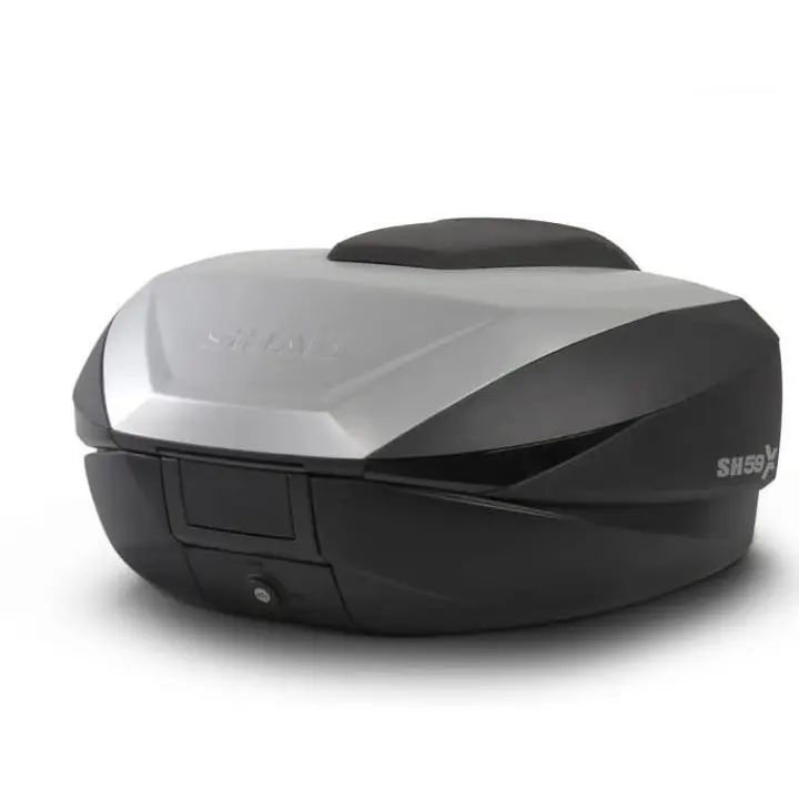 SHAD SH59X EXPANDIBLE TOP CASE 46>52>58 LT ALUMINIO + PLAC UNIVERSAL DE LA MOTOCICLETA - 1