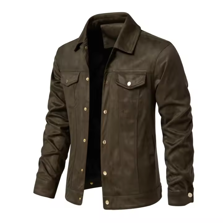 MOV Nueva chaqueta de solapa para hombre de talla europea de otoño, abrigo informal, top de hombre de calidad adelgazante a la moda - 1