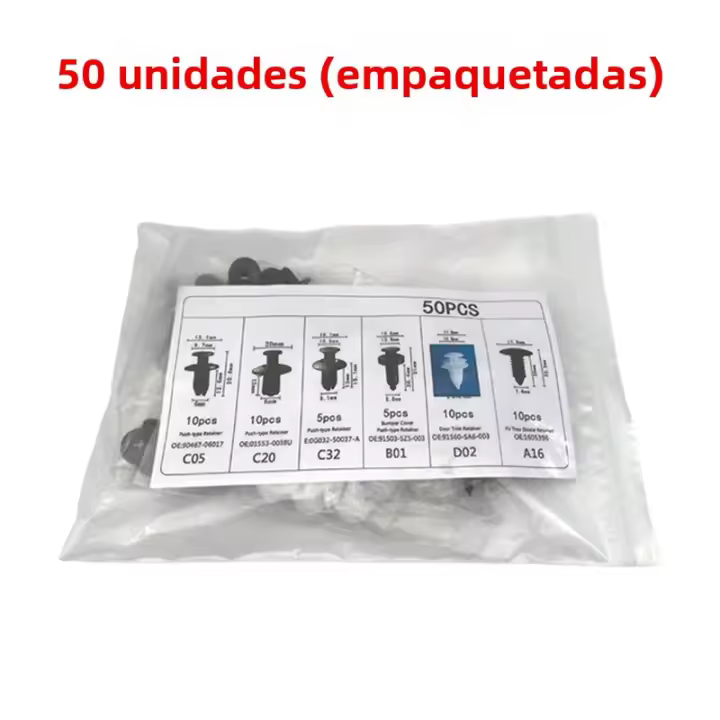 Kit De Clip De Automóvil Con Cierre Rápido Mixed Retenedor De Empuñadura De Plástico Para Panel De Puerta Parachoques Empaque En Caja O Bolsa - 1