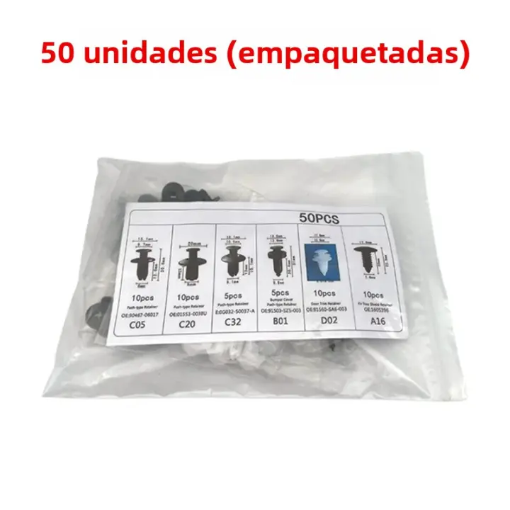 Kit De Clip De Automóvil Con Cierre Rápido Mixed Retenedor De Empuñadura De Plástico Para Panel De Puerta Parachoques Empaque En Caja O Bolsa - 1