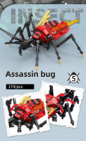 Bloques De Construcción De Insectos Orchid Mantis Sphecidae Mini Modelo De Animal Para Juego Creativo Y Decoración De Escritorio Regalos Para Niños En Navidad Y Cumpleaños - details 2
