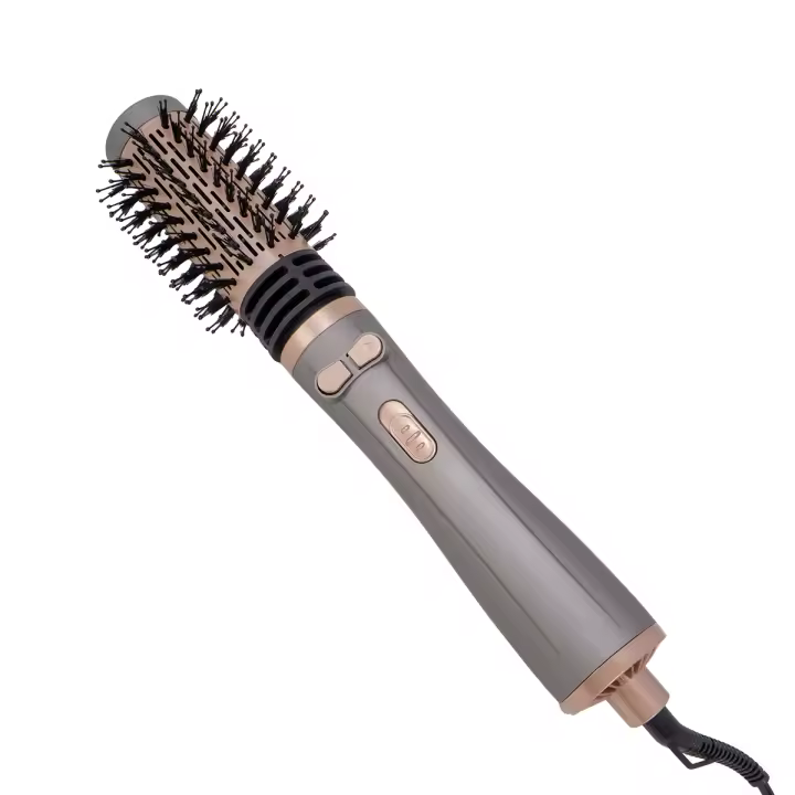 Cepillo secador rotativo Jocca 3 en 1: secador, rizador y voluminizador, 3 temperaturas, 2 velocidades, cabezal giratorio bidireccional, 2 cepillos intercambiables (38mm y 50mm), revestimiento cerámico, cable giratorio 360°, golpe de aire frío, 1000-1200W - 1