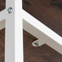 Estantería MDF 5 Baldas y Acero con ruedas 60x140cm Color Blanco - SpazioLuzio - details 0