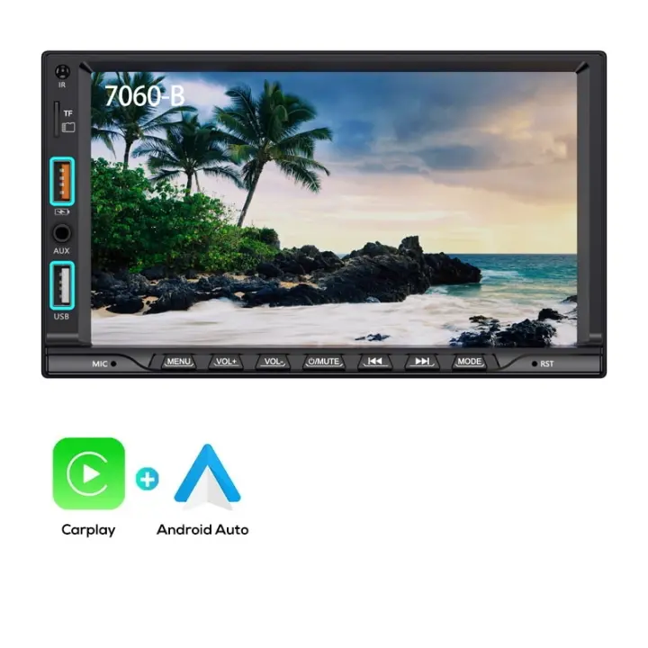 Reproductor Multimedia Para Coche 7 Pulgadas Con Carplay Android Auto Bluetooth Mirror Link FM TF USB Estéreo MP5 Universal - 1