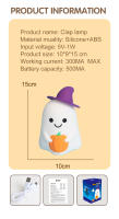 Lámpara De Silicona Suave Para Halloween Decoración De Ambiente De Habitación Fantasma Demonio Kiwi Bird Mago Luz Nocturna LED Recargable Forma De Calabaza - details 46