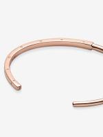 Pandora Signature ID - Baño de Oro Rosa de 14 K Pandora - Pulsera Abierta - details 2