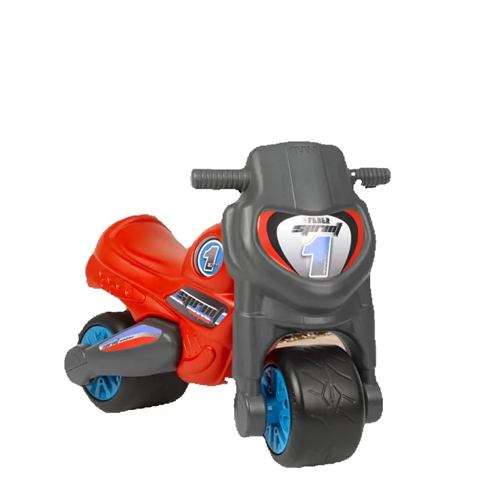 FEBER - Motofeber 1 Sprint Red, Correpasillo de Color Rojo con Casco y Ruedas Anchas para Estabilidad y Protección, Uso Dentro o Fuera de Casa, Para Niño o Niña de 3 a 5 años, FAMOSA (800009165) - 1