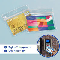 Portadocumentos Transparente Horizontal Para Tarjetas De Identificación 10pcs Resistente Al Agua Y De Alta Calidad Accesorio Para Etiquetas Y Badges - details 5
