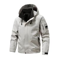 Chaqueta Impermeable Para Hombres Capucha Zip up Suave Para Exteriores Verde Azul Negro Ligera Para Primavera Y Otoño Ropa De Camping Y Senderismo - details 2