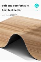 VIKAMA Alfombra De Baño Sencilla Imitación Madera Negra Absorbente Rápido Secado No Eslipiente Y Resistente a La Suciedad Decoración Del Hogar - details 5