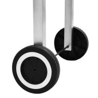 vidaXL Barbacoa de carbón portátil XXL acero inoxidable con 2 estantes - details 4