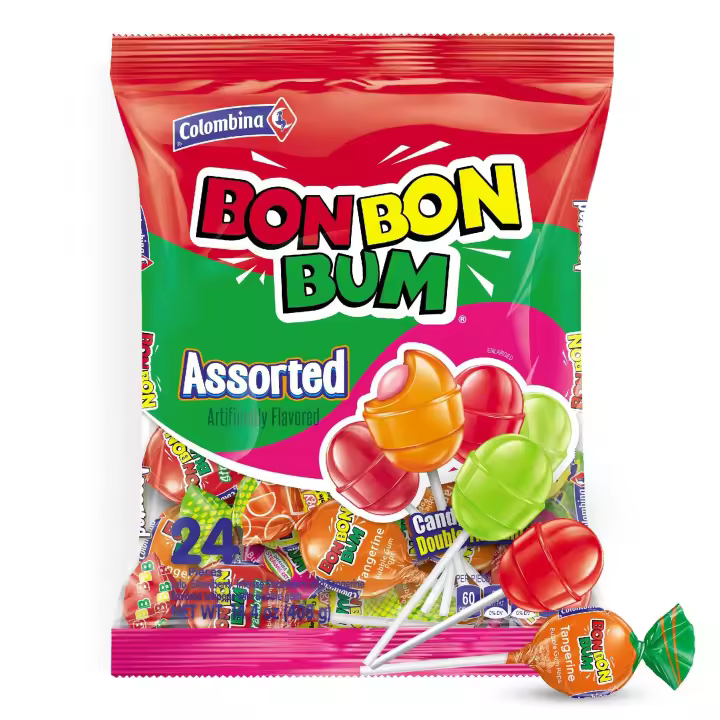 BONBON BUM SURTIDO  COLOMBINA 24 UNIDADES SABORES SURTIDOS WWW.CHUCHEZ.COM - 1
