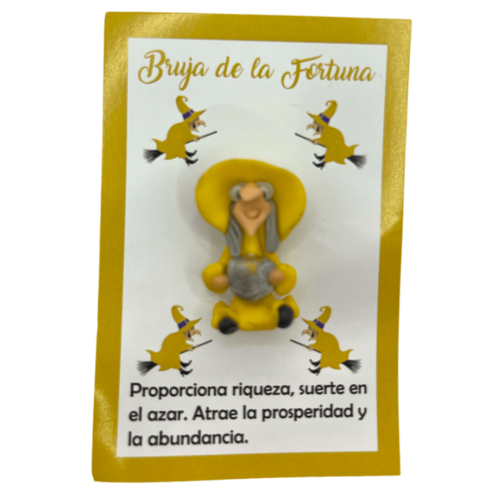 Bruja de la Fortuna - Amuleto Esotérico HOSTENATURA - Proporciona riqueza, suerte en el azar, atrae la prosperidad y abundancia
