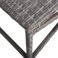 vidaXL Banco de jardín ratán sintético gris 80 cm - details 3