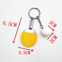 Llavero De Tenis De Mesa 1PC Pendiente De Llavero Simulación Mini Raqueta De Tenis De Mesa Adorno Para Bolsa Regalo Souvenir - details 0