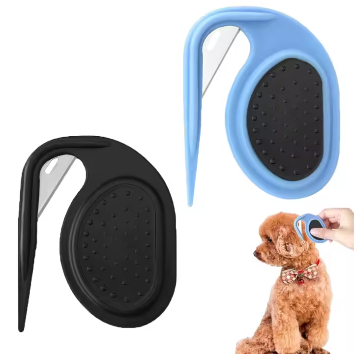 Peine para anudar, peine para gatos, peine para mascotas, peine para desenredar perros, peine para gatos, peine para el cuidado de gatos, peine para desenredar perros, peine de nudo abierto Green Meadow para la muda (2 x Mix C) - 1