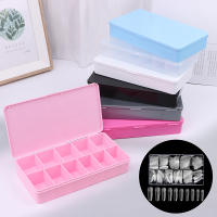 Caja De Uñas Vacía Multicolor De 2 Tamaños Caja De Almacenamiento Para Uñas De Acrílico Con 11 Compartimentos Tool De Arte De Uñas - details 2