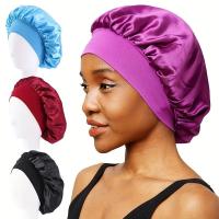 1pc Gorro De Dormir De Seda Suave Para Mujeres Y Hombres Capa De Satén Protección Para Pelo Rizado Estilo Bobeo Duradera No Desliza Todo La Noche - details 2