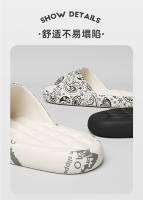Zapatillas De Plataforma Para Hombre Con Diseño De Graffiti Y Pataugas De EVA Para Interior Y Playa Sandalias Planas Con Estampado De Dibujos Animados - details 3