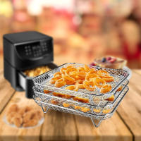 Leeseph Rack De Air Fryer En Acero Inoxidable Accesorios Universales Para Air Fryer 3 Rack Pila Grill Deshidratador Ajuste Para Horno De Air Fryer - details 4