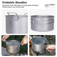 Set De Cocina Portátil Boundless Voyage De Titanio Ligero Para Expediciones Senderismo Picnics Pesca Vaso De Cocina Para Camping - details 4