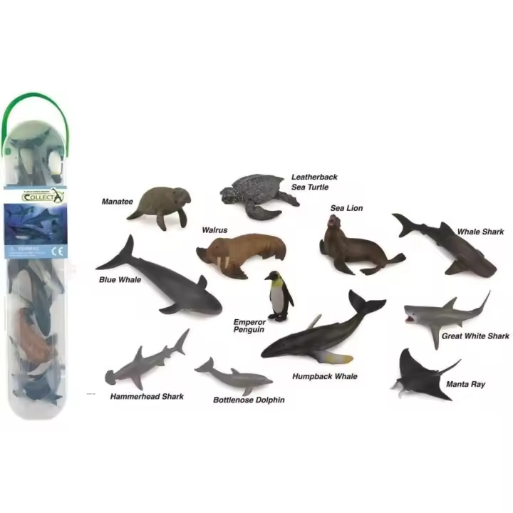Tubo Animales Mini Marinos - 1