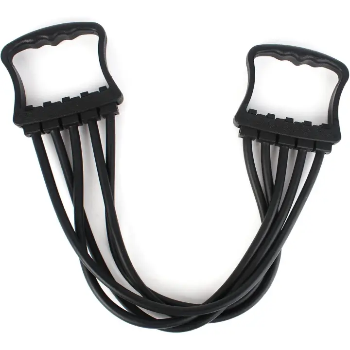 Expansor de pecho, extractor de músculos, expansor de pecho de 5 tubos, expansor de pecho ajustable para gimnasio, ejercitador de entrenamiento muscular - 1