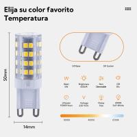 Hola led 5W LED G9, sin parpadeo, lámparas LED de  5W, Blanco frío, 6000 K, Luz halógena de 40 W equivalente a Ahorro de Energía, ánguo de 360 Grados, AC220-240 V, - details 0