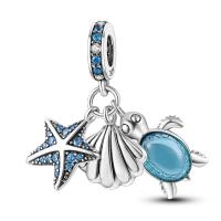 Encantos 925 De Ojos Malos Azules Plata Sol Estrella Cerdo Dinosaurio Flor Para Joyería DIY De Aniversario Para Mujeres - details 26