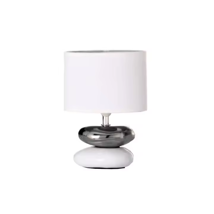 Lámpara para Mesita de Noche Oriental Blanca de Cerámica para Dormitorio Fantasy - 1