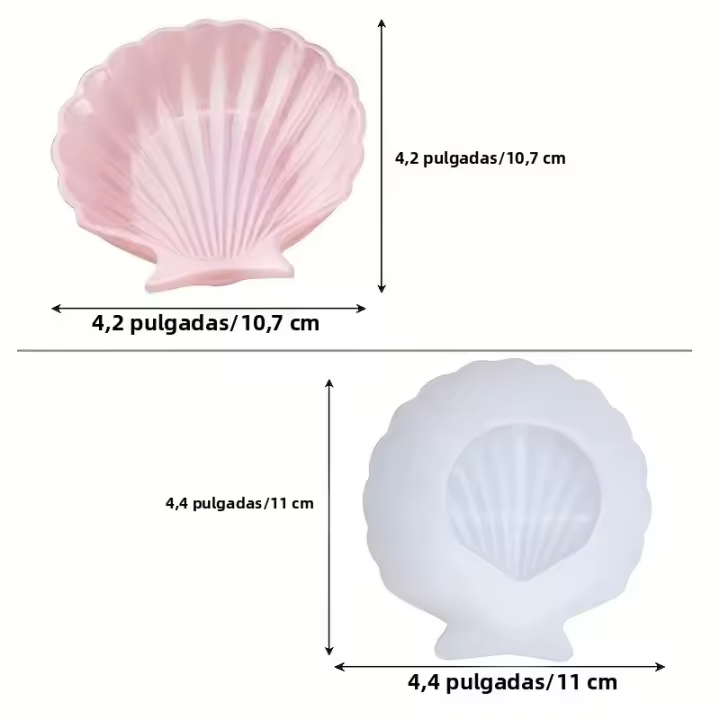 Molde De Silicona Para Joyería Estilo Oceánico Con Forma De Concha Moldes Para Colgantes Y Pendientes Repostería Epoxy - 1