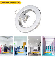 6PCS Soporte Redondo Para Spot LED Revestido De Metal Ajustable GU10 Base De Luz Para Techo Fijación Recessed Compatible Con Foyer - details 10